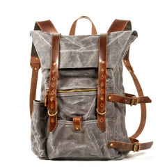 Canvas Leather Backpack