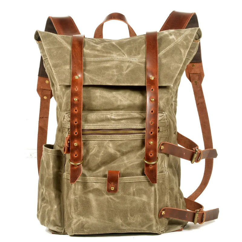 Canvas Leather Backpack