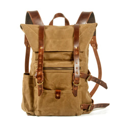 Canvas Leather Backpack